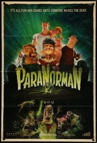 3t649 PARANORMAN DS; advance 1sh 2012 all fun and games until someone raises the dead, zombies!