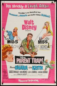 3t650 PARENT TRAP 1sh 1961 Walt Disney, Keith, Hayley Mills as separated identical twin teens!