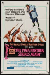 3t658 PINK PANTHER STRIKES AGAIN style B 1sh 1976 Peter Sellers is Inspector Clouseau, Geoffrey art!