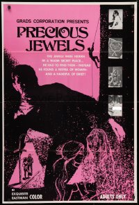 3t671 PRECIOUS JEWELS 1sh 1969 a fistful of women & the jewels were hidden in a warm secret place!