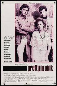 3t674 PRETTY IN PINK 1sh 1986 great portrait of Molly Ringwald, Andrew McCarthy & Jon Cryer!