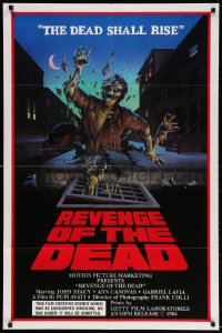 3t713 REVENGE OF THE DEAD 1sh 1985 Pupi Avati's Zeder, cool zombie artwork, the dead shall rise!