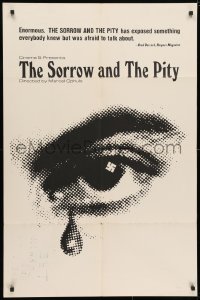 3t789 SORROW & THE PITY 1sh 1971 Marcel Ophuls classic WWII documentary, swastika in eye art!