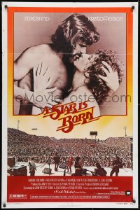 3t804 STAR IS BORN 1sh 1977 Kris Kristofferson, Barbra Streisand, rock 'n' roll concert image!
