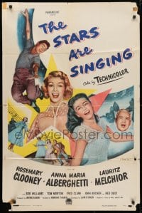 3t810 STARS ARE SINGING 1sh 1953 Rosemary Clooney & illegal Polish alien Anna Maria Alberghetti!
