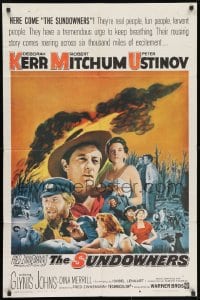 3t831 SUNDOWNERS 1sh 1961 Australians Deborah Kerr, Robert Mitchum & Peter Ustinov!