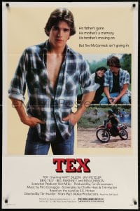 3t860 TEX 1sh 1982 young Matt Dillon, Meg Tilly & Emilio Estevez, from S.E. Hinton's novel!