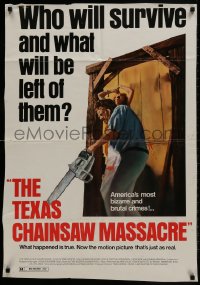 3t861 TEXAS CHAINSAW MASSACRE 1sh 1974 Tobe Hooper cult classic slasher horror!