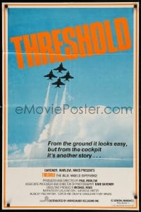 3t870 THRESHOLD: THE BLUE ANGELS EXPERIENCE 25x38 1sh 1975 image of the fighter jets in formation!