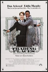 3t899 TRADING PLACES 1sh 1983 Dan Aykroyd & Eddie Murphy are getting rich & getting even!