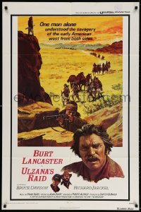 3t918 ULZANA'S RAID int'l 1sh 1972 artwork of Burt Lancaster by Don Stivers, Robert Aldrich