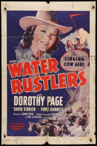 3t948 WATER RUSTLERS 1sh 1939 Dorothy Page as The Singing Cow Girl, David O'Brien