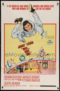 3t949 WAY WAY OUT 1sh 1966 art of astronaut Jerry Lewis sent to live on the moon in 1989!