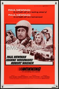 3t972 WINNING 1sh R1973 Paul Newman, Joanne Woodward, Indy car racing images!
