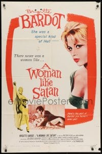 3t977 WOMAN LIKE SATAN 1sh 1960 La Femme et le Pantin, Brigitte Bardot, special kind of Hell!