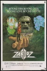 3t995 ZARDOZ 1sh 1974 Lesser art of Sean Connery, who has seen the future and it doesn't work!