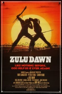 3t999 ZULU DAWN 26x39 1sh 1979 Burt Lancaster, Peter O'Toole, African adventure, Topazio artwork!