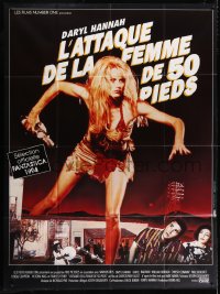 3w471 ATTACK OF THE 50 FT WOMAN French 1p 1994 giant sexy Daryl Hannah on the rampage!