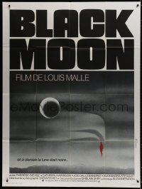 3w504 BLACK MOON French 1p 1975 Louis Malle, Therese Giehse, cool surreal Ferracci artwork!