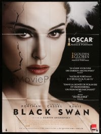 3w507 BLACK SWAN French 1p 2011 super close up of cracked ballet dancer Natalie Portman!