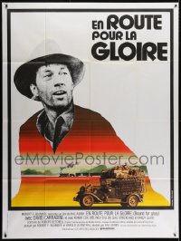 3w520 BOUND FOR GLORY French 1p 1977 David Carradine as folk singer Woody Guthrie, Bourduge art!