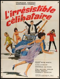 3w594 DIE BEKENNTNISSE EINES MOBLIERTEN HERRN French 1p 1964 Vanni Tealdi art of guy & sexy women!!