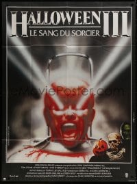 3w672 HALLOWEEN III French 1p 1983 Season of the Witch, horror sequel, cool horror image by Landi!