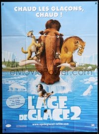 3w705 ICE AGE: THE MELTDOWN French 1p 2006 CGI cartoon comedy sequel, great image!