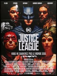 3w729 JUSTICE LEAGUE advance French 1p 2017 Batman, Wonder Woman, Aquaman, Flash & Cyborg!
