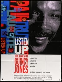 3w764 LISTEN UP: THE LIVES OF QUINCY JONES French 1p 1991 documentary of the jazz legend!