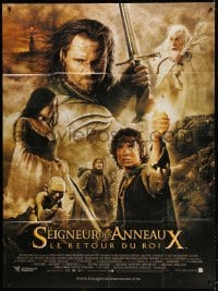 3w769 LORD OF THE RINGS: THE RETURN OF THE KING French 1p 2003 Peter Jackson, cast montage art!