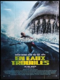 3w799 MEG advance French 1p 2018 great image of enormous megalodon about to eat Jason Statham!