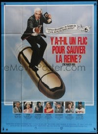 3w820 NAKED GUN French 1p 1988 Leslie Nielsen in Police Squad screwball crime classic, great image!