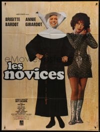 3w836 NOVICES French 1p 1970 Brigitte Bardot wearing nun's habit + sexy Annie Girardot!
