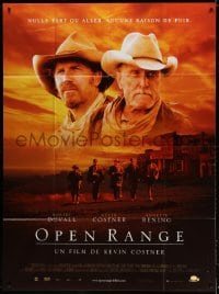 3w844 OPEN RANGE French 1p 2004 great image of star/director Kevin Costner & Robert Duvall!