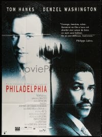 3w855 PHILADELPHIA French 1p 1993 Tom Hanks, Denzel Washington, directed by Jonathan Demme!