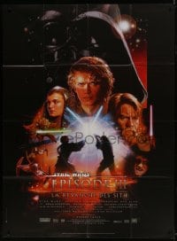 3w886 REVENGE OF THE SITH French 1p 2005 Star Wars Episode III, cool montage art by Drew Struzan!