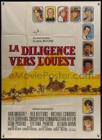 3w927 STAGECOACH French 1p 1966 Ann-Margret, Red Buttons, Bing Crosby, great cast portraits!