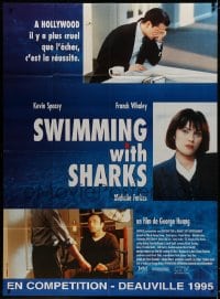3w932 SWIMMING WITH SHARKS French 1p 1995 Kevin Spacey, Frank Whaley, ruthless two-faced revenge!