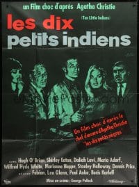 3w935 TEN LITTLE INDIANS French 1p 1966 Agatha Christie, Goetze art of Shirley Eaton & top stars!