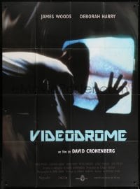3w966 VIDEODROME French 1p R2014 David Cronenberg, cool completely different TV image!