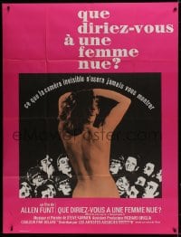 3w974 WHAT DO YOU SAY TO A NAKED LADY French 1p 1970 Allen Funt's first Candid Camera feature film!