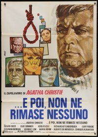 3w216 AND THEN THERE WERE NONE Italian 1p 1975 Oliver Reed, Elke Sommer, great art by Avelli!