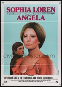 3w218 ANGELA Italian 1p 1978 close up of sexy Sophia Loren, her only sin was love, Railsback!