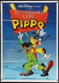 3w294 GOOFY MOVIE Italian 1p 1996 Walt Disney, it's hard to be cool when your dad is Goofy!