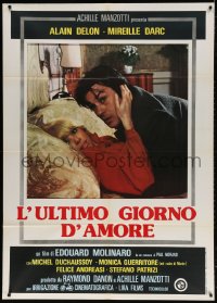 3w302 HURRIED MAN Italian 1p 1977 Edouard Molinaro's L'Homme Presse, Alain Delon & Mireille Darc!