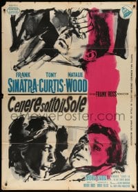3w313 KINGS GO FORTH Italian 1p 1964 Manfredo art of Sinatra, Tony Curtis & Natalie Wood, rare!