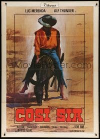 3w338 MAN CALLED AMEN Italian 1p 1972 Cosi Sia, great spaghetti western art by Franco Picchioni!