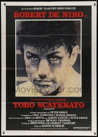 3w373 RAGING BULL Italian 1p 1981 Martin Scorsese, classic Hagio boxing art of Robert De Niro!