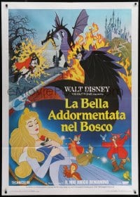 3w395 SLEEPING BEAUTY Italian 1p R1980s Walt Disney cartoon fairy tale fantasy classic!